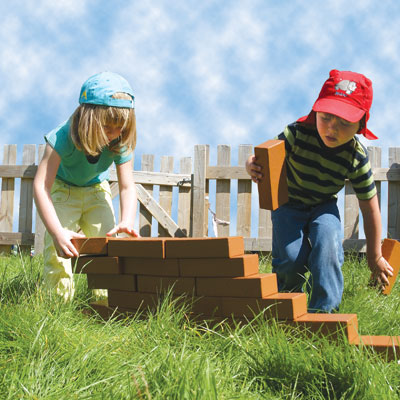 childrens foam house bricks