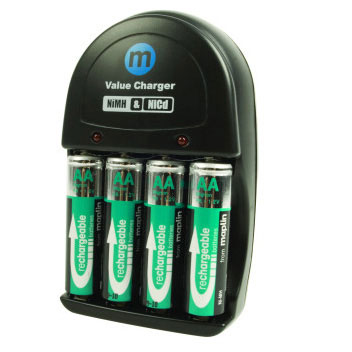 rechargeable aa batteries and charger