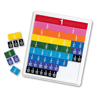 Rainbow Fraction Tiles With Tray - By Learning Resources LER0615 ...