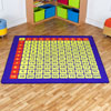 100 Square Multiplication Grid Carpet - 2x2m - MAT002