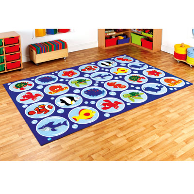 Under the Sea Rectangular Placement Carpet - 3m x 2m - MAT1040