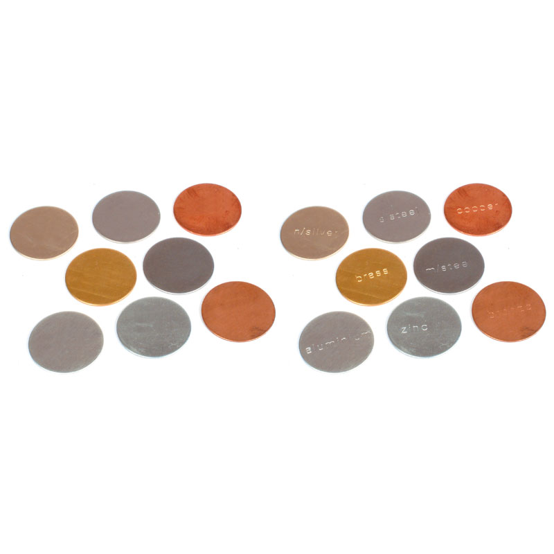 Stamped & Blank Metal Discs 25mm (Set of 16) - Mixed Magnetic and Non ...