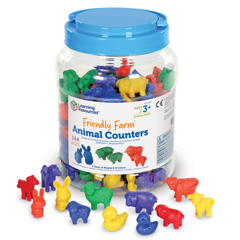 Friendly Farm Animal Counters - Set of 144 - by Learning Resources ...