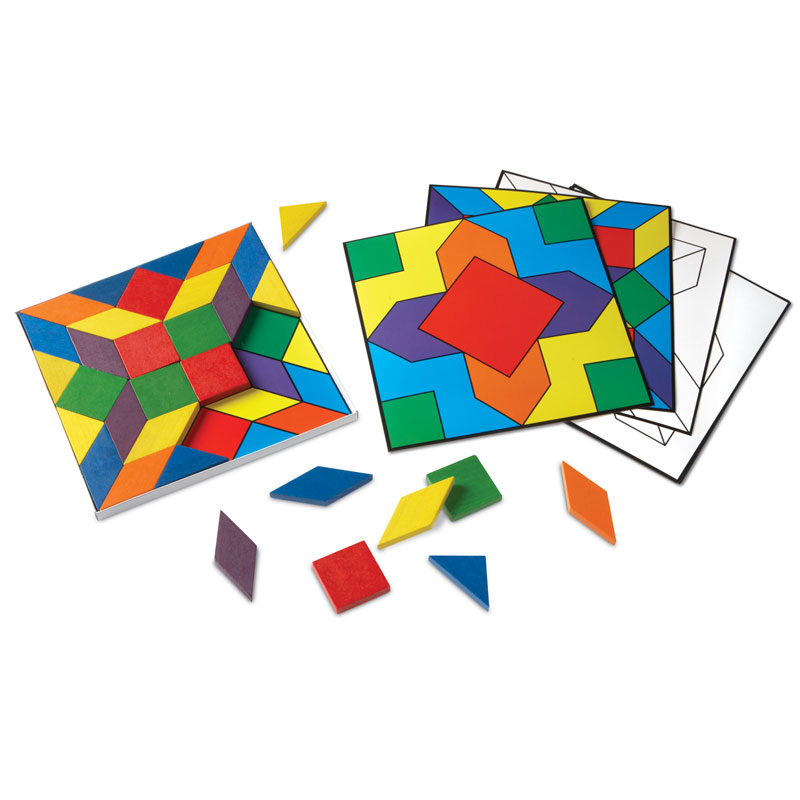 Parquetry Blocks & Cards Set - by Learning Resources LER0289 | Primary ICT