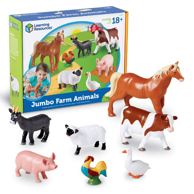 Jumbo Farm Animals - Set of 7 - by Learning Resources LER0694 | Primary ICT