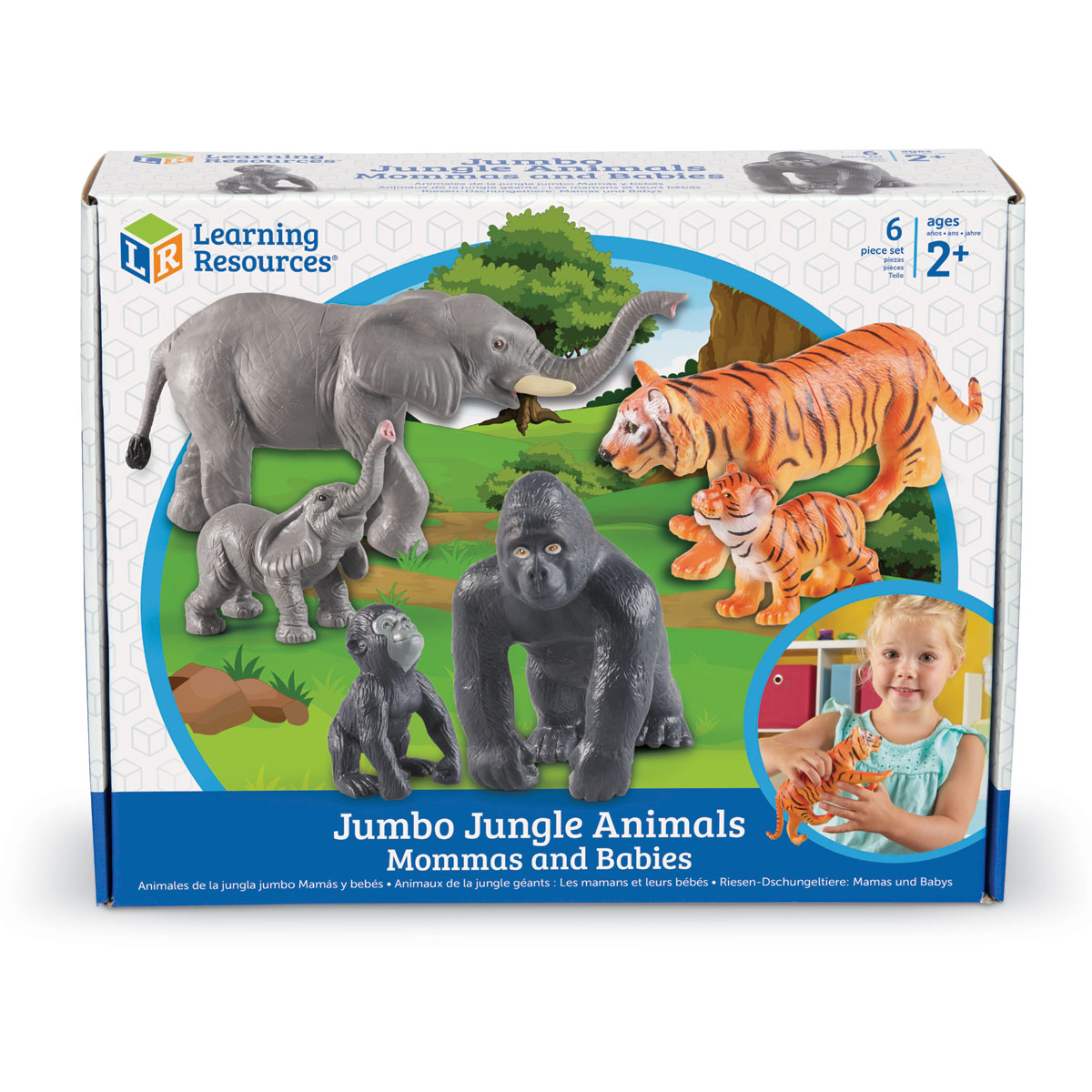 Jumbo Jungle Animals: Mommas and Babies - Set of 6 - by Learning ...