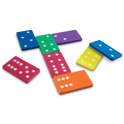 Jumbo Soft Foam Dominoes - Set of 28 - by Learning Resources LER6380 ...