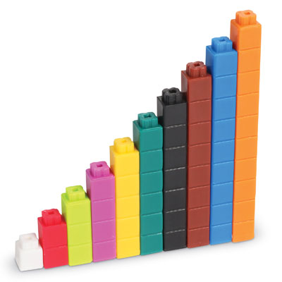 Interlocking Plastic Cuisenaire Rods Class Multi-Pack - (in six trays ...