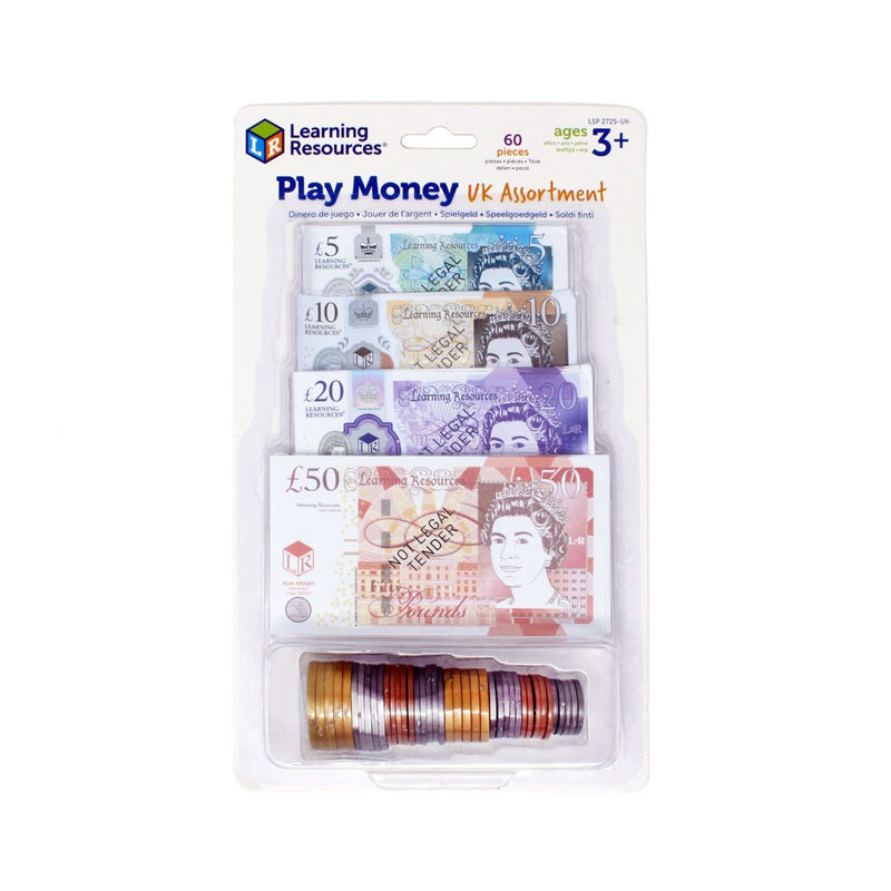 uk play money assortment set of 60 pieces by learning