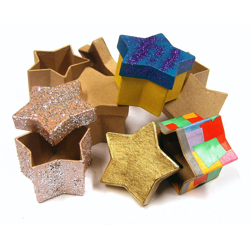 Star Paper Mache Boxes Set of 10 MB707410 Primary ICT