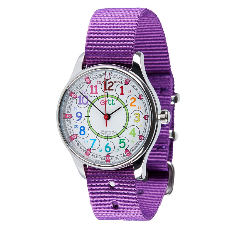 purple waterproof watch