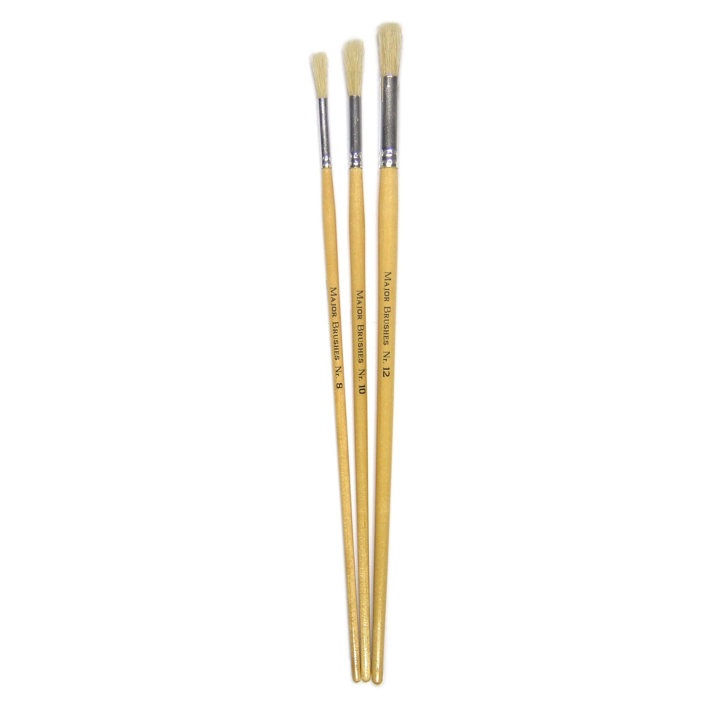 Hog Long Brushes: Round Tip Mixed Set - Set of 30 MB584-30 | Primary ICT