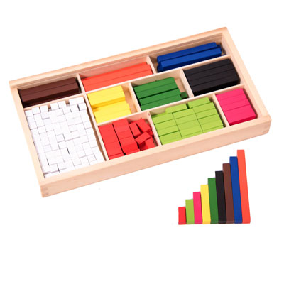 Wooden Cuisenaire Rods Set - with Wooden Storage Tray - Set of 308 ...